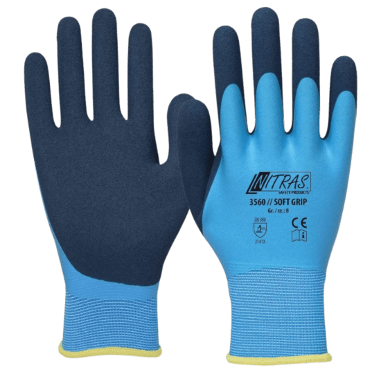 Soft Grip Handske - Uforet - latexdyppet - BB teknik og miljø