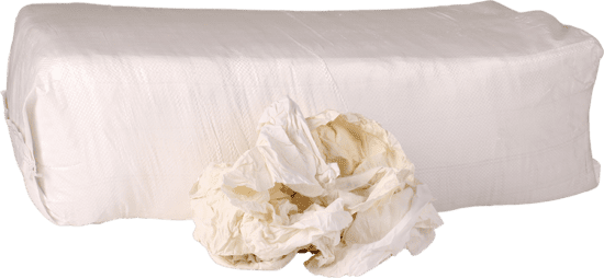 Hvide bomuldsklude – 25 kg - BB Teknik og Miljø