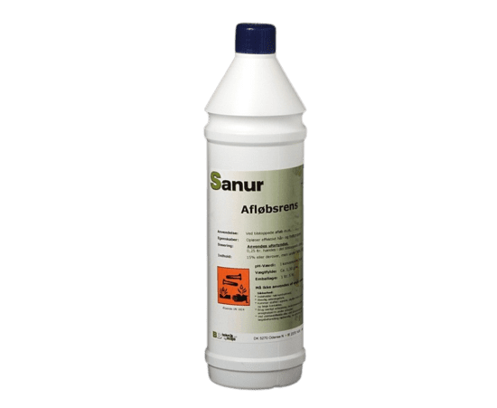Sanur - Afløbsrens - 1 L - BB teknik og miljø