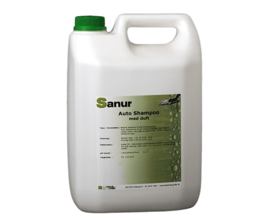 Sanur - Auto shampoo med Duft - 5 L - BB teknik og miljø