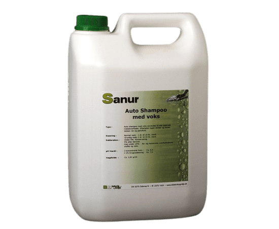 Sanur - Autoshampoo med Voks - 5 L - BB teknik og miljø