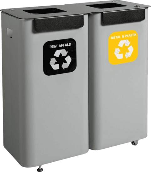 Modulspande til Affaldssortering - 2 stationer - BB teknik og miljø